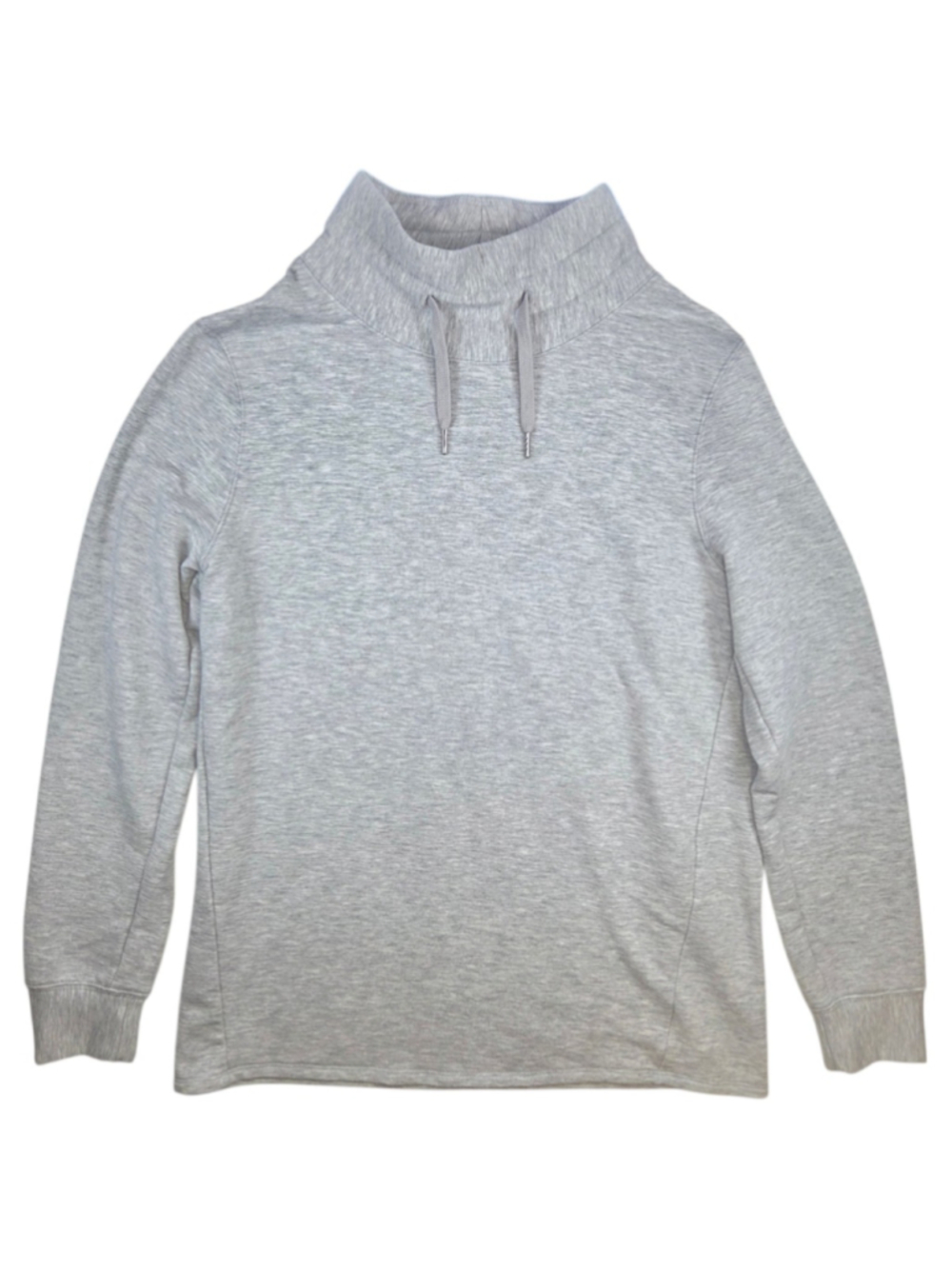 Quince SuperSoft Fleece Mock Neck Pullover Women's M Heather Gray